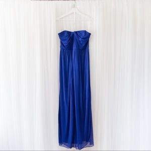 David's bridal Cobalt blue bridesmaid dress